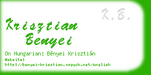 krisztian benyei business card