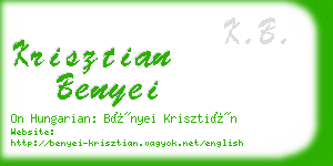 krisztian benyei business card